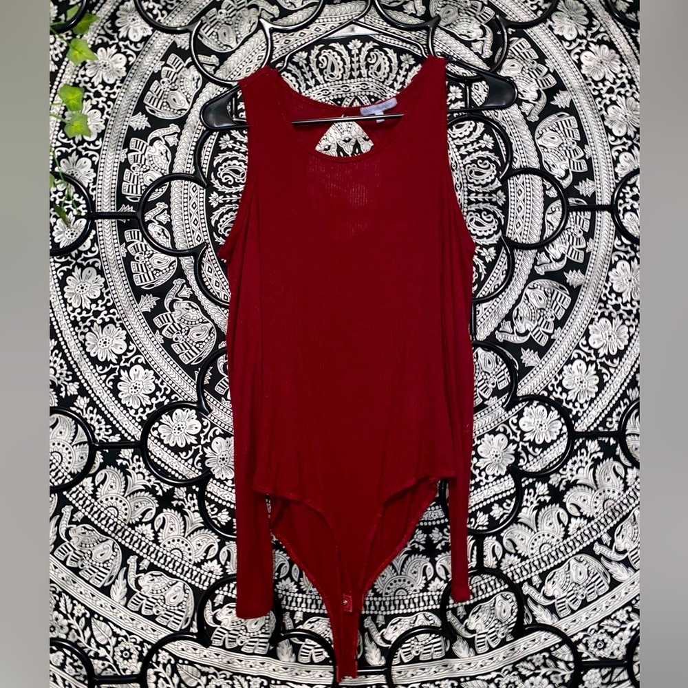 Maroon Charlotte Russe women’s bodysuit